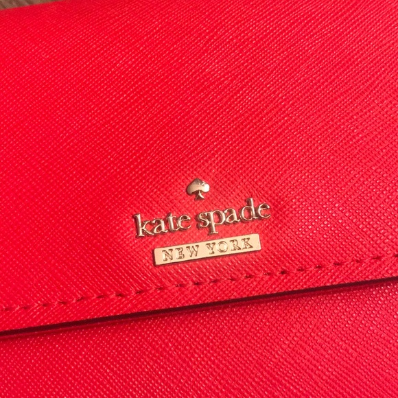 Kate Spade | Bright Red Wallet w/ Strap - Picture 4 of 13
